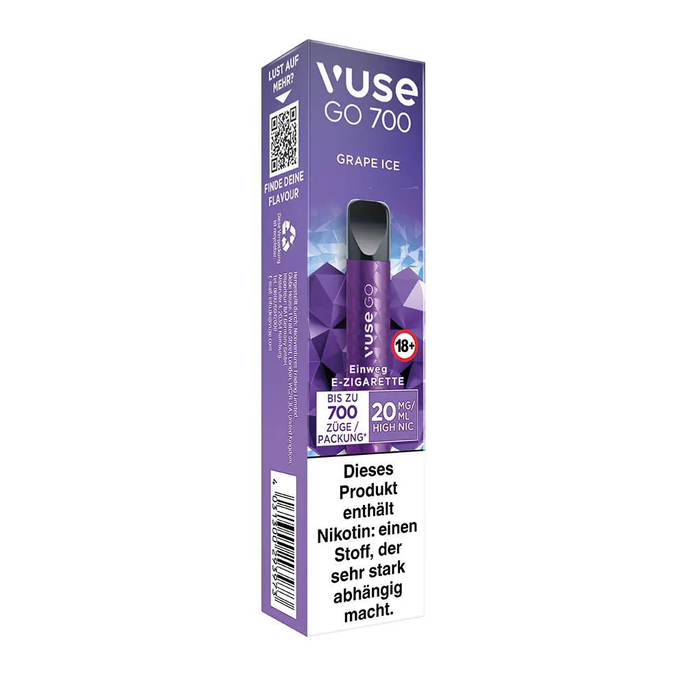 Vuse GO 700 Grape Ice 20mg Einweg E-Zigarette 