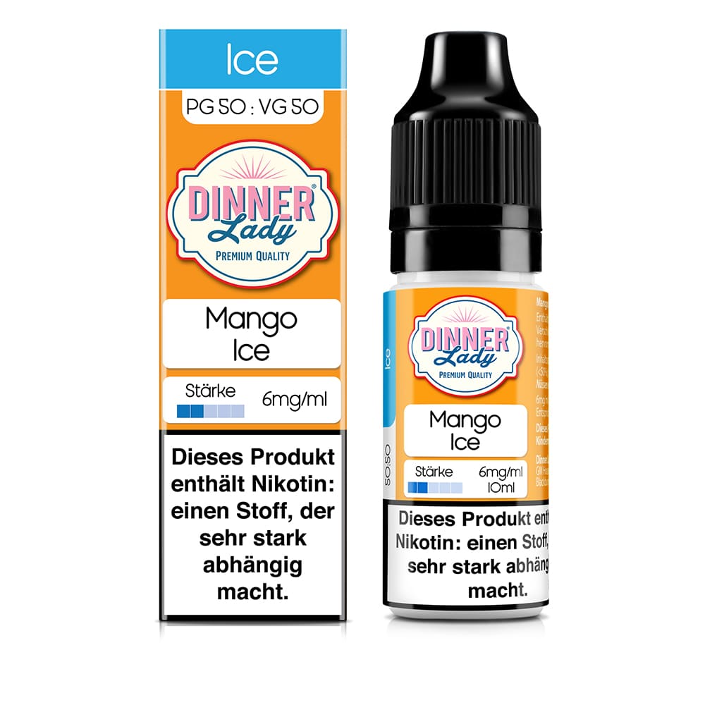 Dinner Lady Liquid - Mango Ice - 50/50 10ml 6mg 