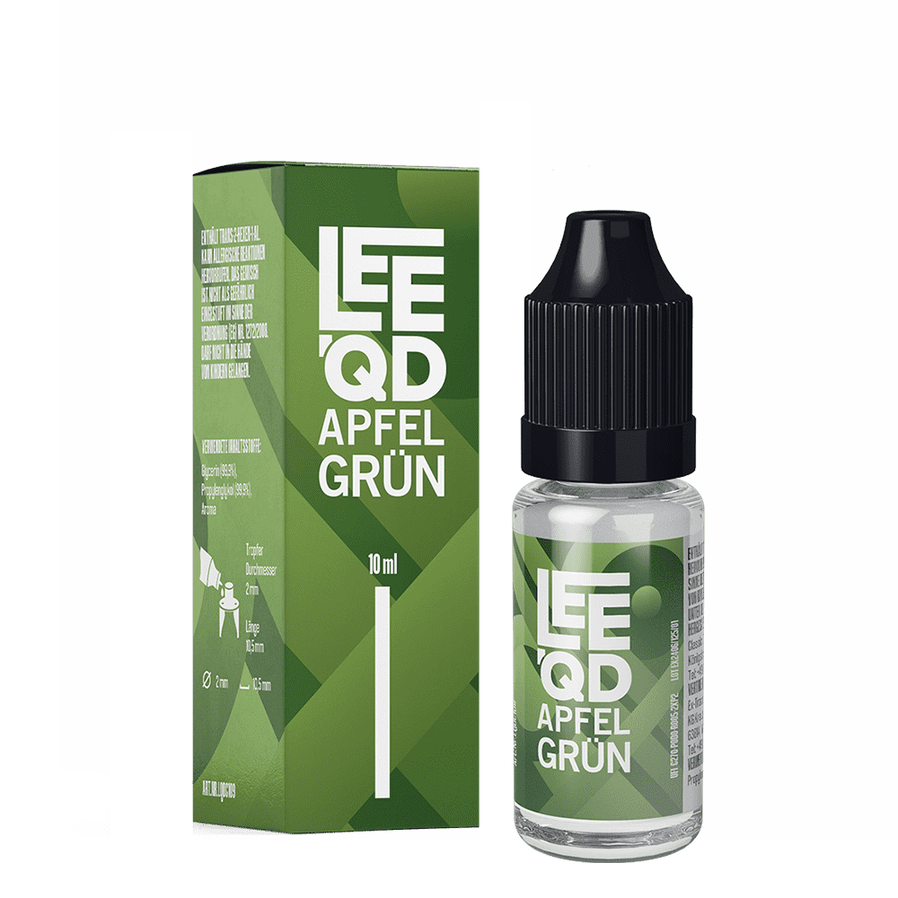 LEEQD Liquid - Fruit Apfel grün - 0mg 10ml 
