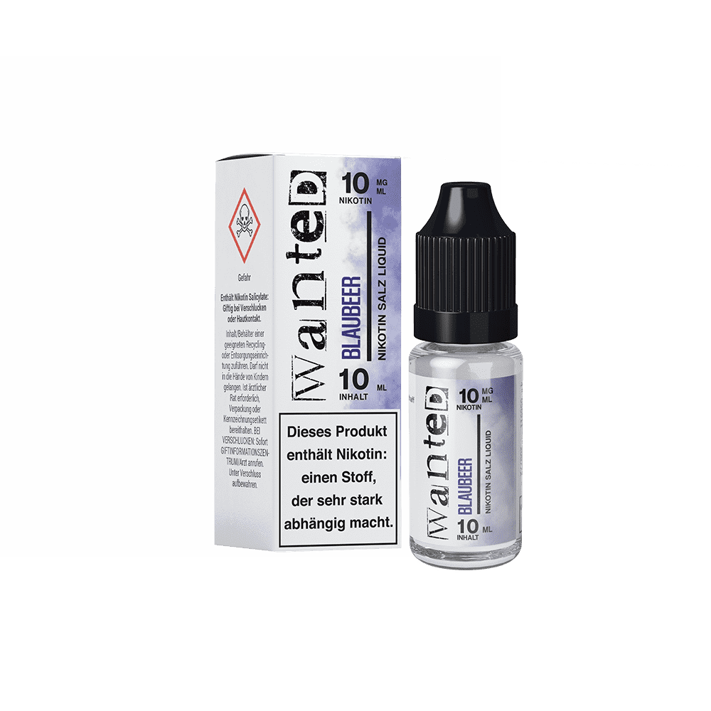 Wanted Blaubeer 10mg Overdosed 10ml Nikotinsalzliquid 