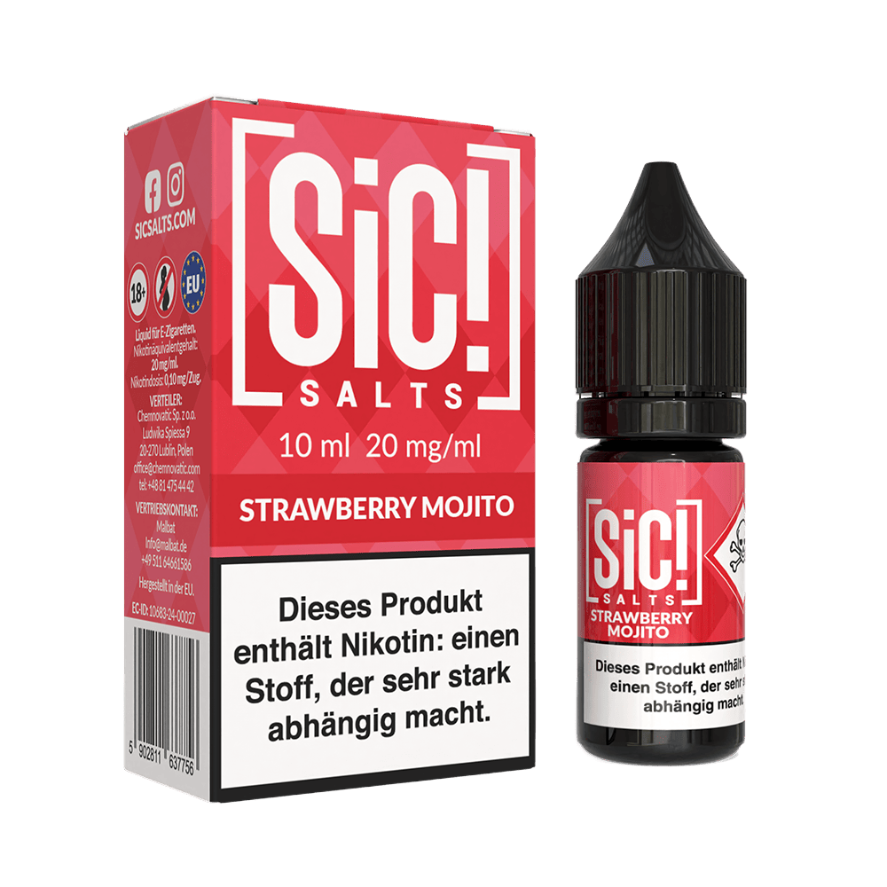 SIC Nikotinsalz - Strawberry Mojito -10ml Liquid 20mg