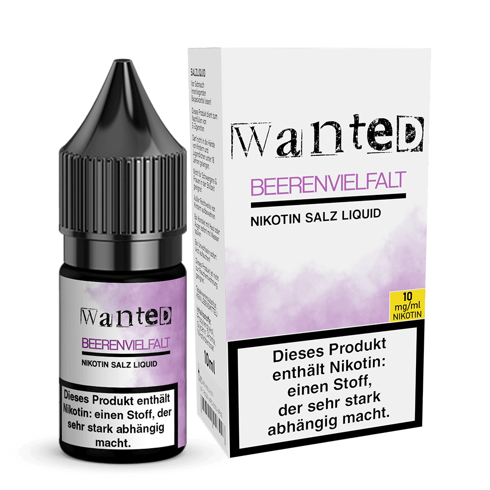Wanted Nikotinsalz - Beerenvielfalt - Overdosed 10ml Liquid 10mg  D