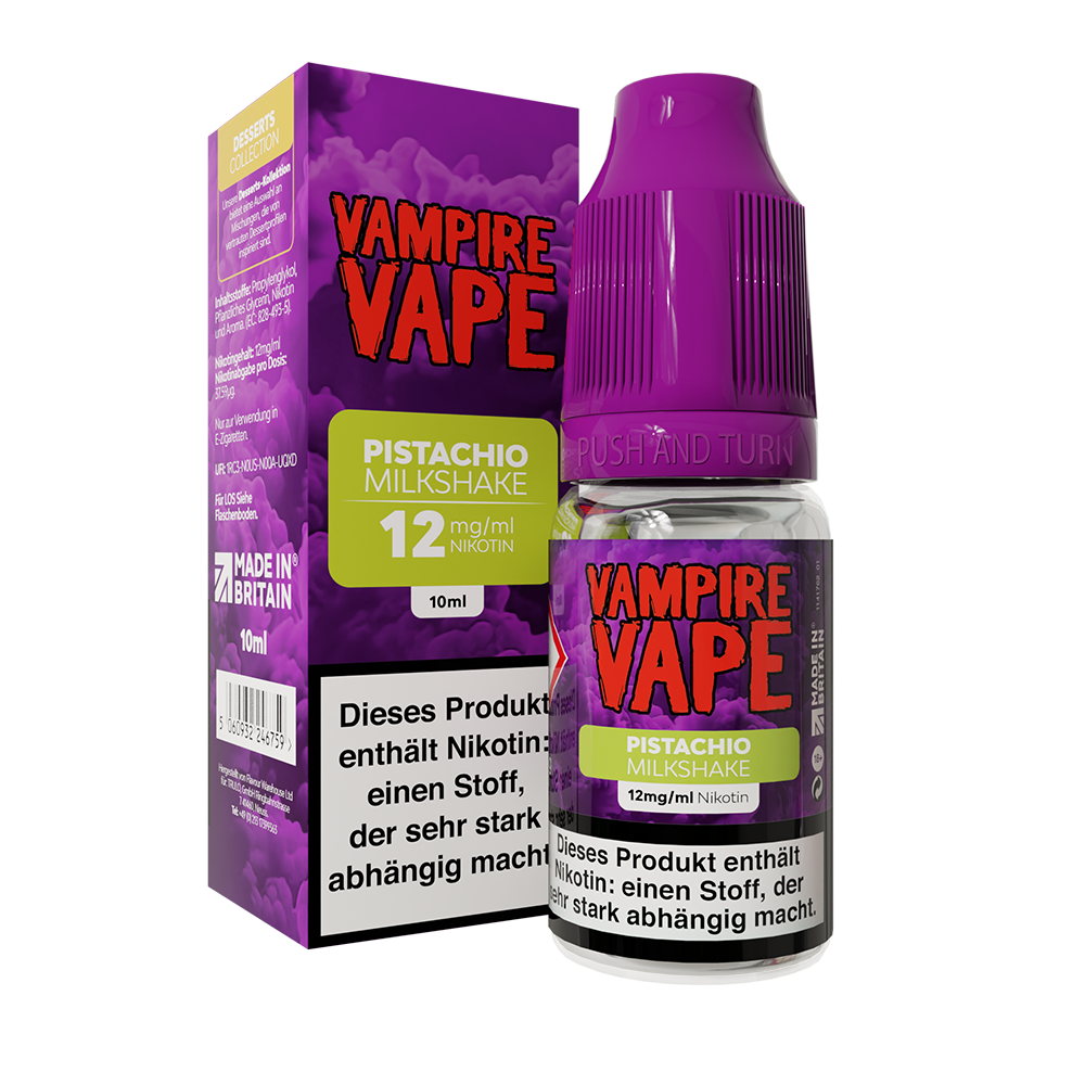 Vampire Vape Pistachio Milkshake Liquid 10ml 12mg  C