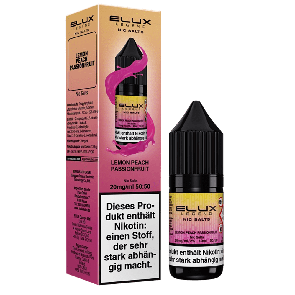 Elux Nikotinsalz - Lemon Peach Passion - Liquid 20mg 10ml 