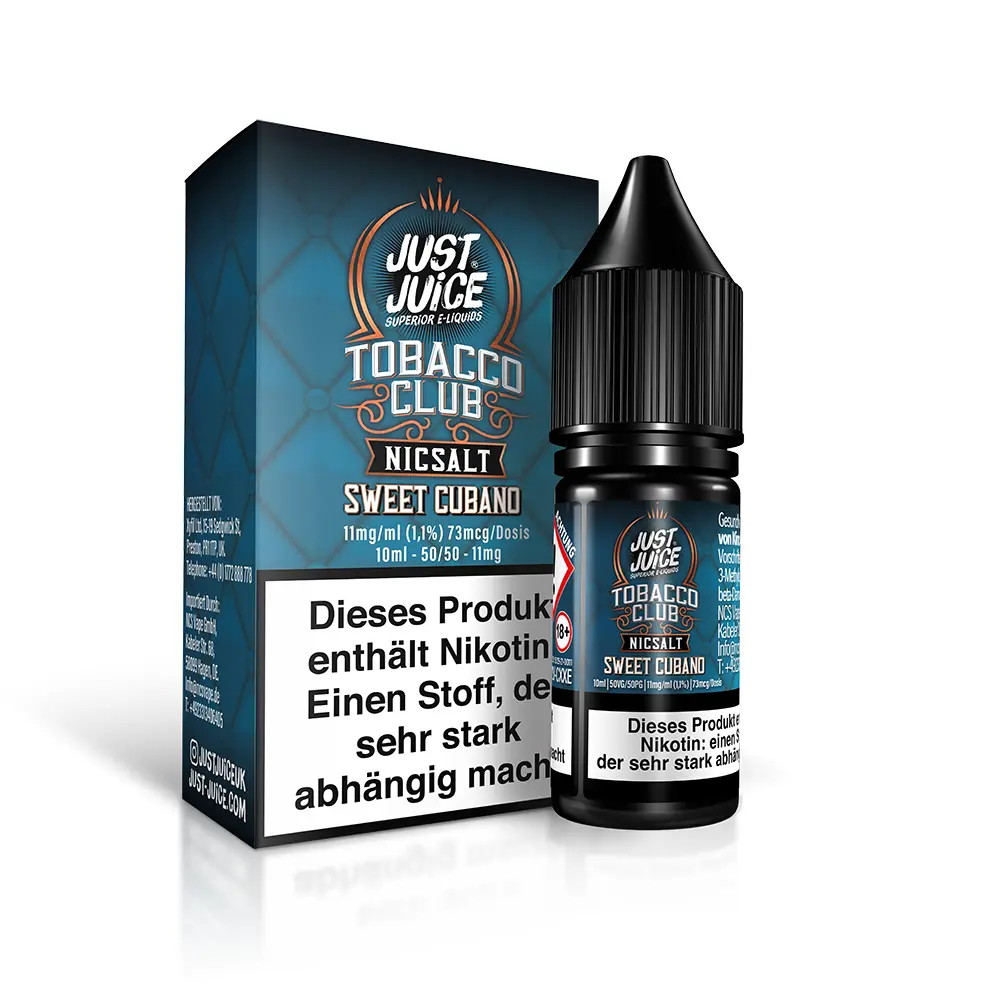 Just Juice Nikotinsalz - Tobacco Sweet Cubano - 10ml 11mg 