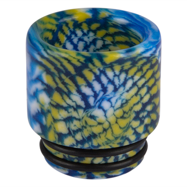 Mundstück 810 gerade Drachenhaut blau weiß Epoxidharz mit Dichtungsringen