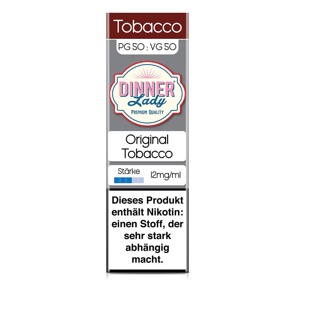 Dinner Lady Liquid - Original Tobacco - 50/50 10ml 12mg 