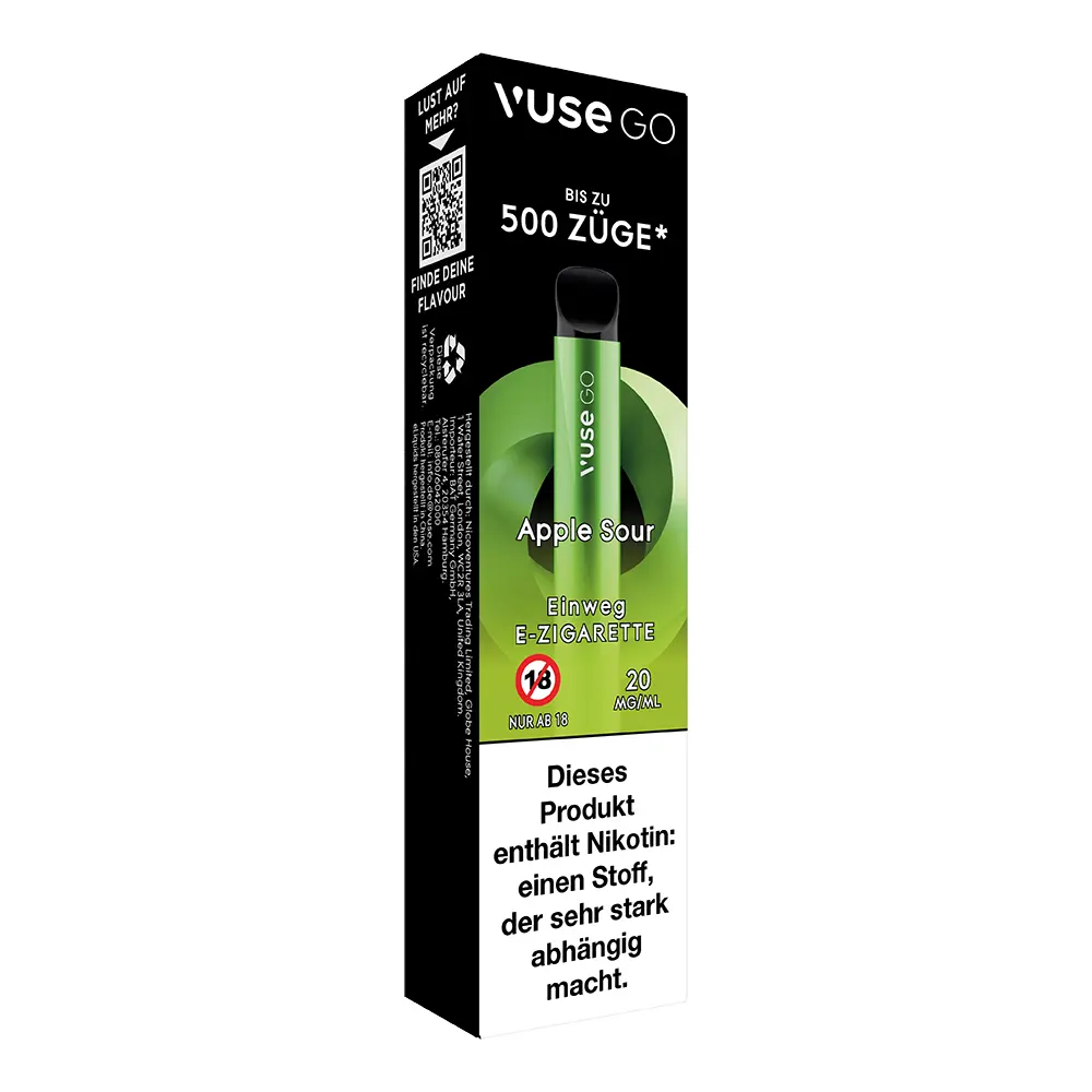Vuse GO Apple Sour 20mg Einweg E-Zigarette 