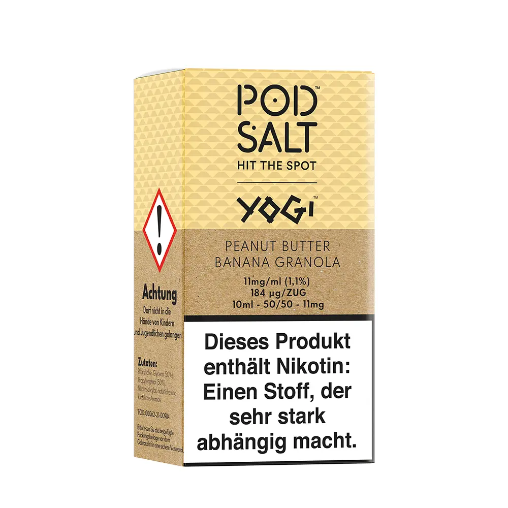 Pod Salt Fusion - Peanut Butter Banana Granola Bar - 10ml Liquid 11mg Nikotinsalz 