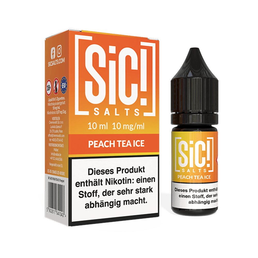 SIC Nikotinsalz - Peach Ice Tea -10ml Liquid 10mg