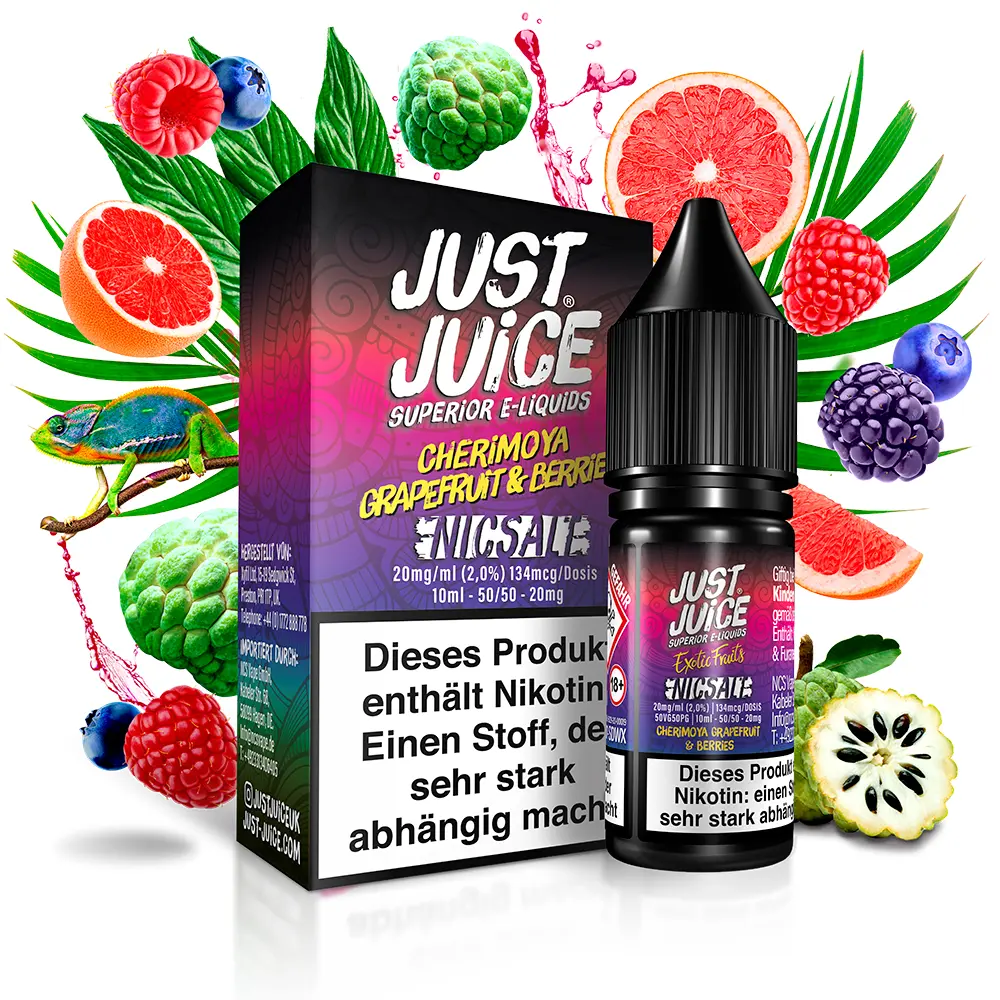 Just Juice Nikotinsalz - Cherimoya Grapefruit & Berries - 10ml 20mg 