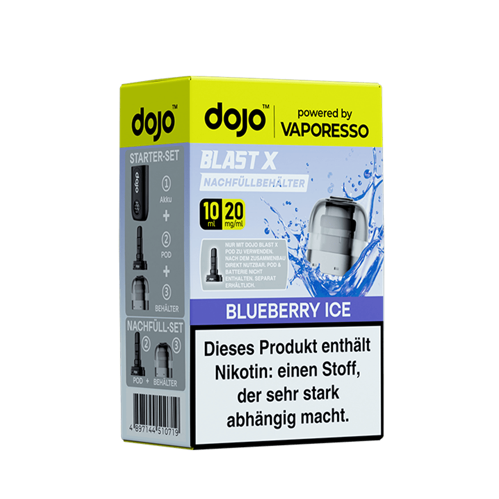 Vaporesso dojo Blast X Einweg Pod - Blueberry Ice - 20mg Nikotinsalz 10ml  C