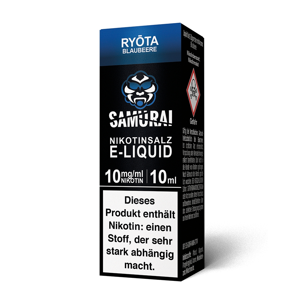 Samurai Nikotinsalz - Ryota Blaubeere - Liquid 10mg 10ml 