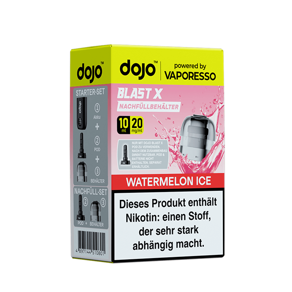 Vaporesso dojo Blast X Einweg Pod - Watermelon Ice - 20mg Nikotinsalz 10ml  C