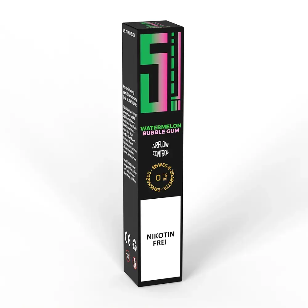 5 EL Watermelon Bubble Gum Einweg E-Zigarette 0mg 