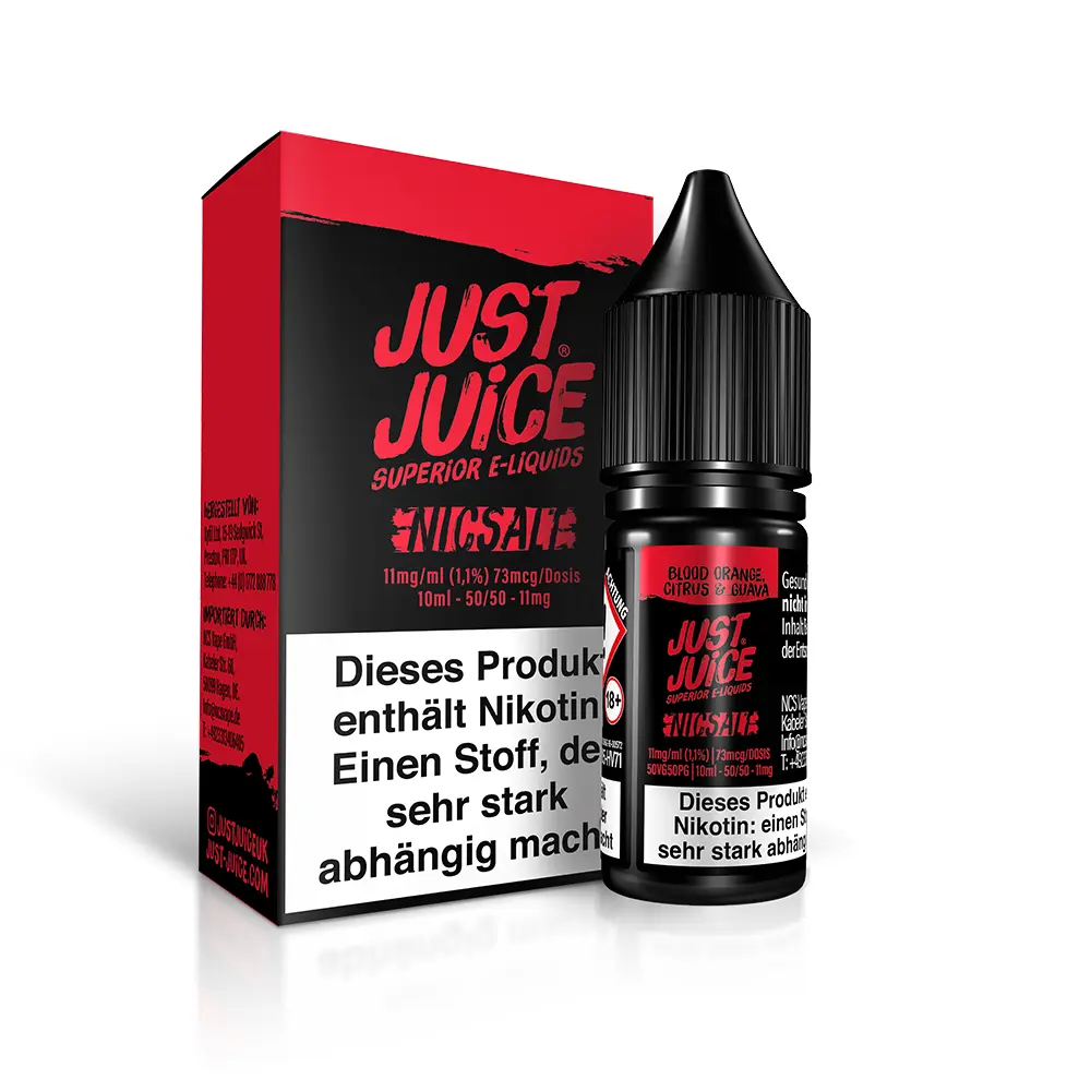 Just Juice Nikotinsalz - Blood Orange Citrus & Guava - 10ml 11mg 