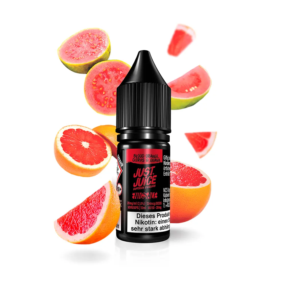 Just Juice Nikotinsalz - Blood Orange Citrus & Guava - 10ml 20mg 