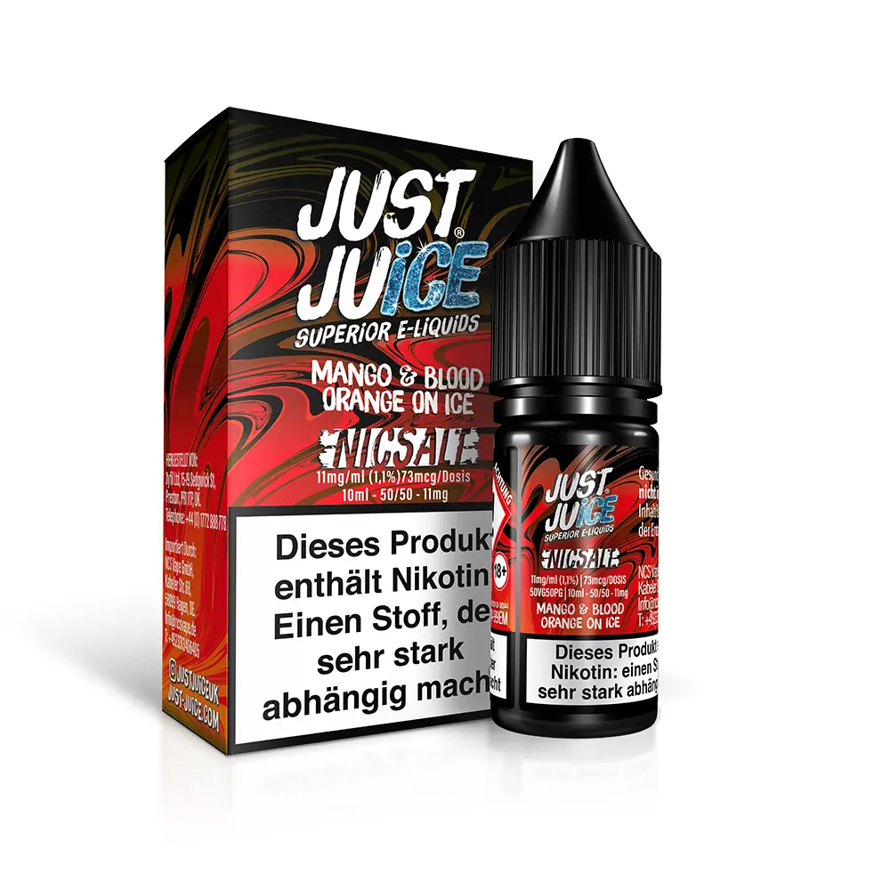 Just Juice Nikotinsalz - Fusion Mango & Blood Orange ON ICE - 10ml 11mg 