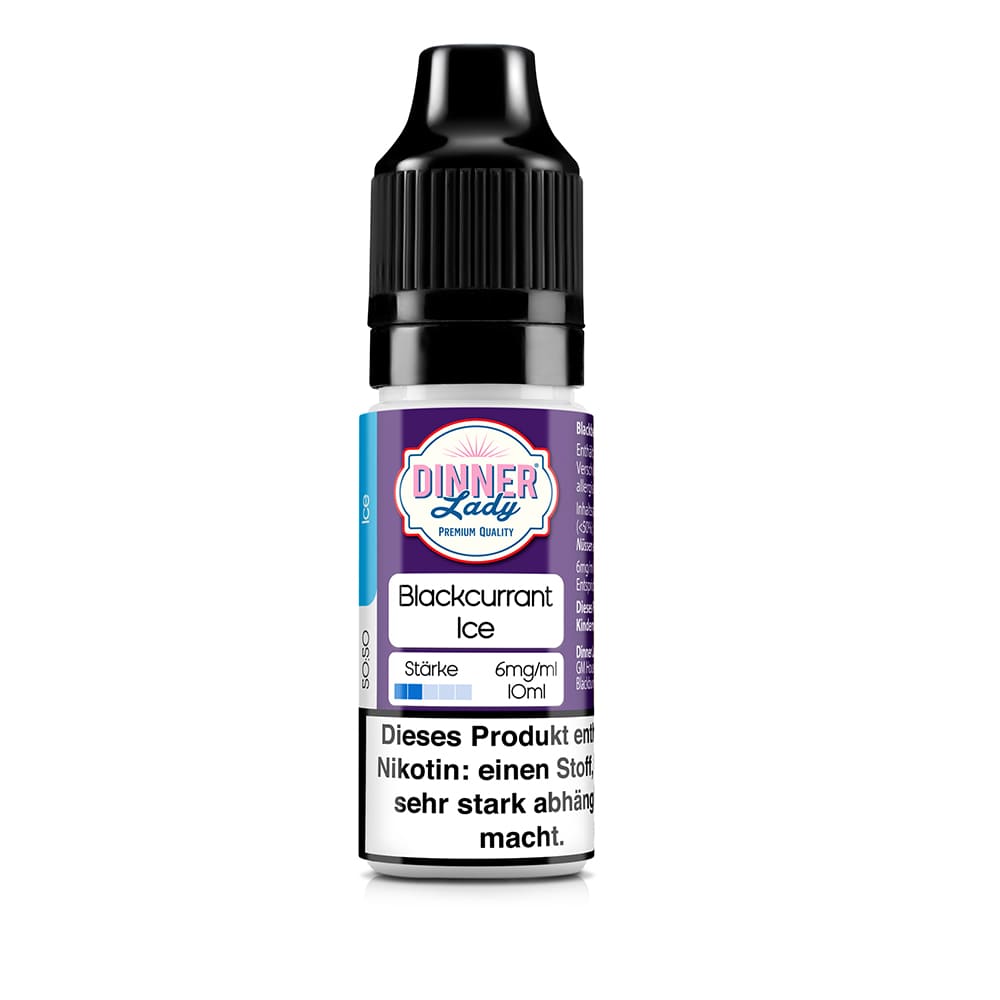 Dinner Lady Liquid - Blackcurrant Ice - 50/50 10ml 6mg 