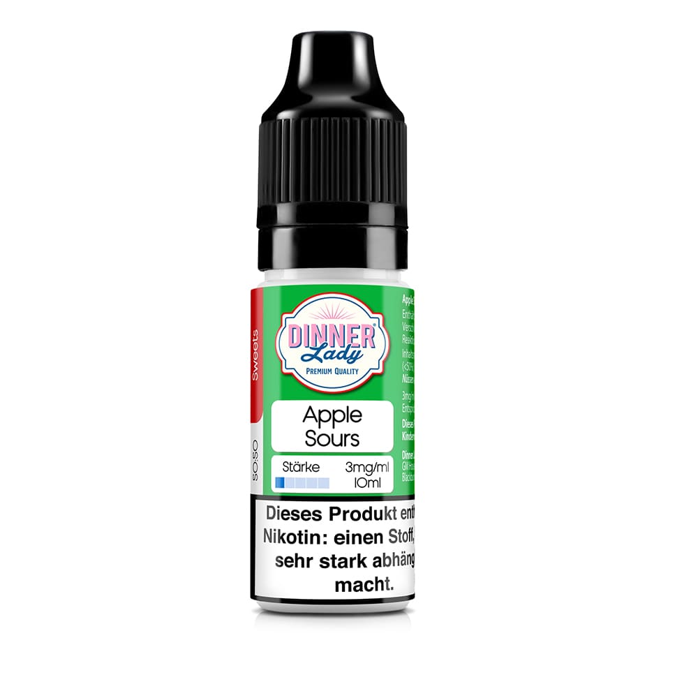 Dinner Lady Liquid - Apple Sours - 50/50 10ml 3mg 