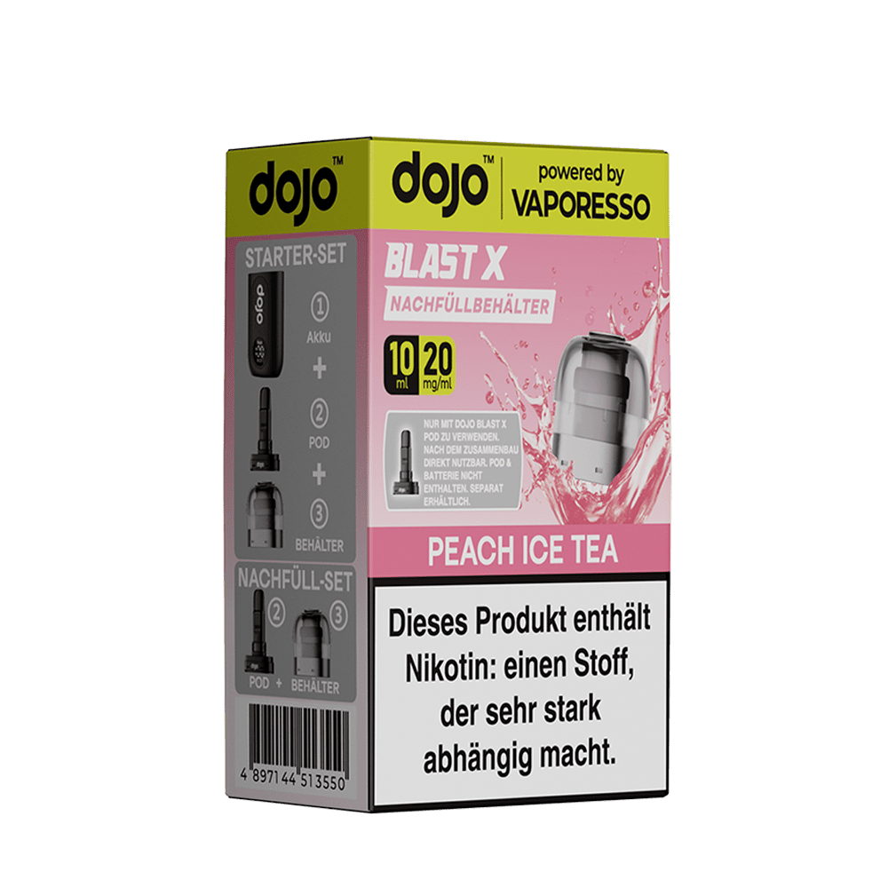 Vaporesso dojo Blast X Einweg Pod - Peach Ice Tea - 20mg Nikotinsalz 10ml  D