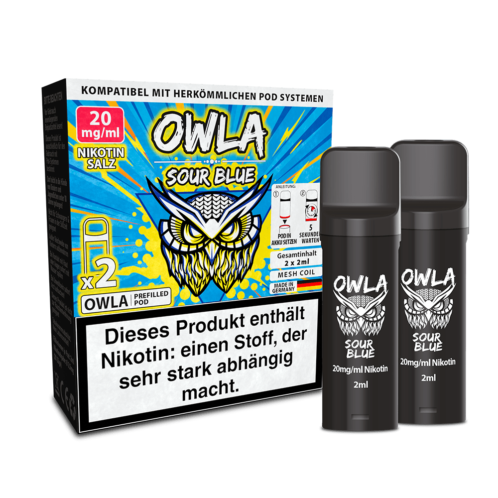2x OWLA Einweg Pod - Sour Blue - 20mg Nikotinsalz 2ml