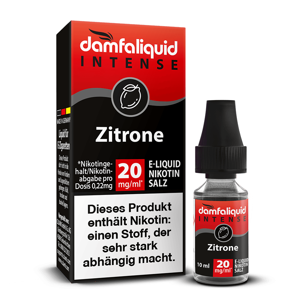 damfaliquid Nikotinsalz - Zitrone 20mg 10ml INTENSE