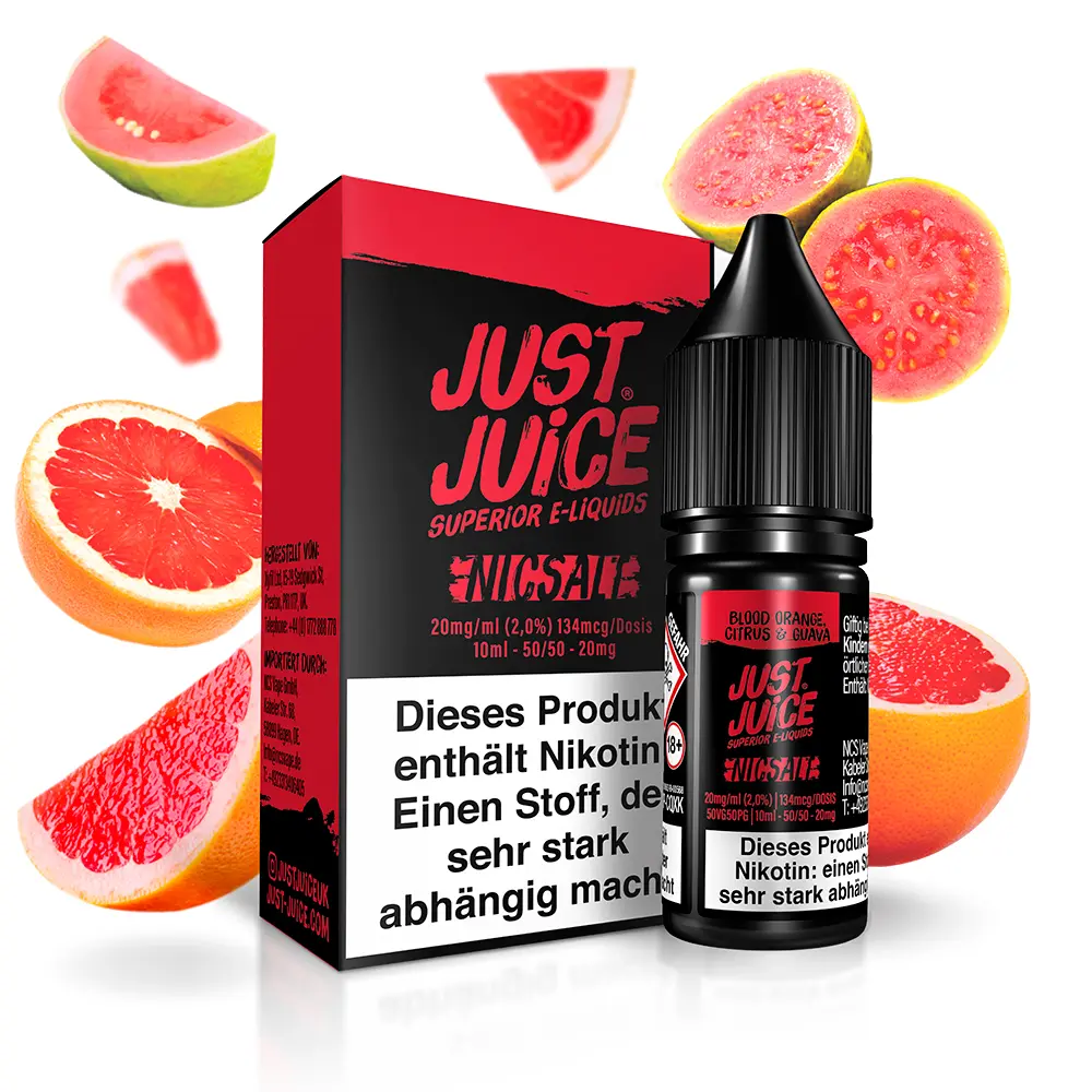 Just Juice Nikotinsalz - Blood Orange Citrus & Guava - 10ml 20mg 