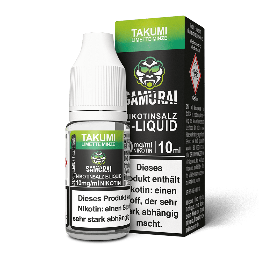 Samurai Nikotinsalz - Takumi Limette Minze - Liquid 10mg 10ml