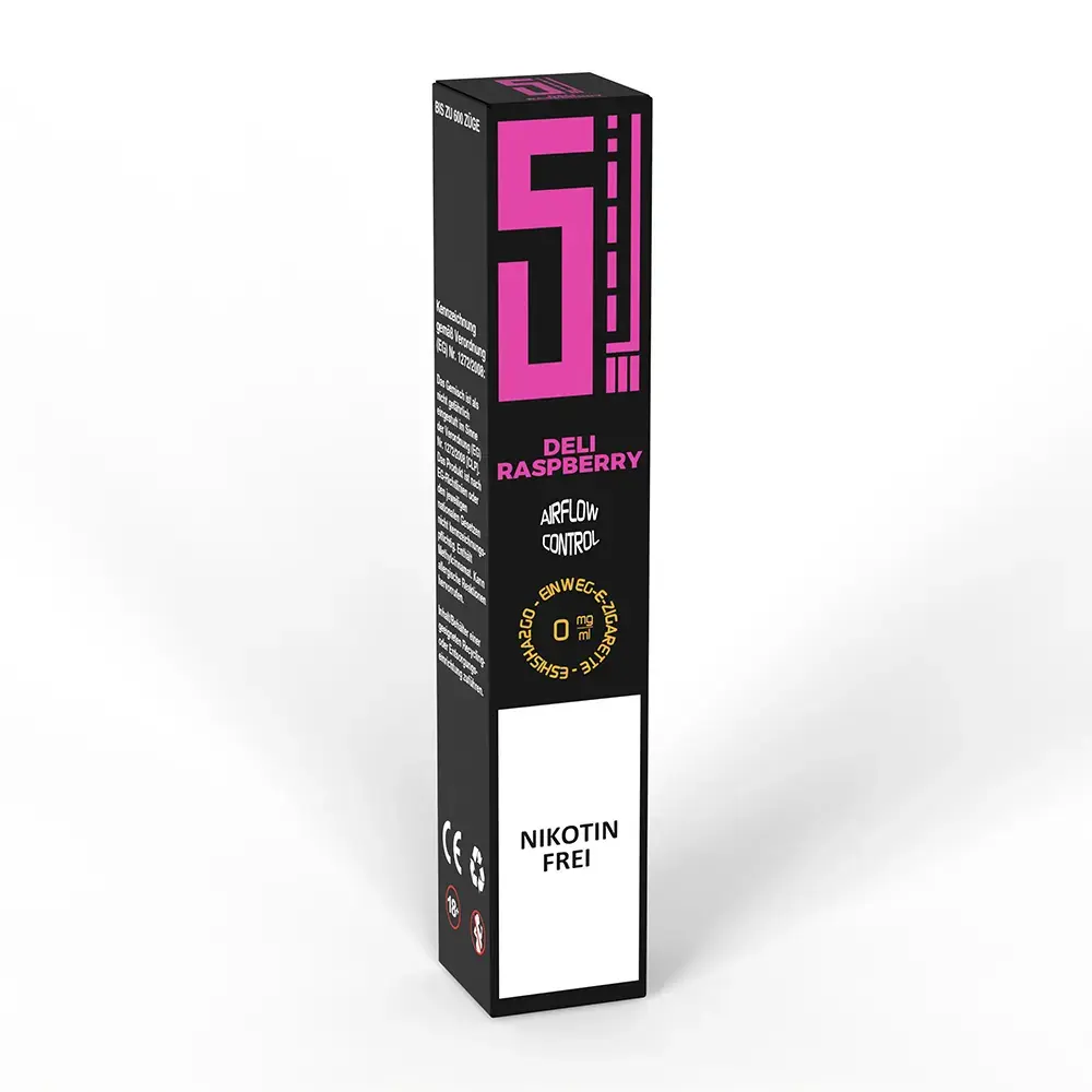 5 EL Deli Raspberry Einweg E-Zigarette 0mg 