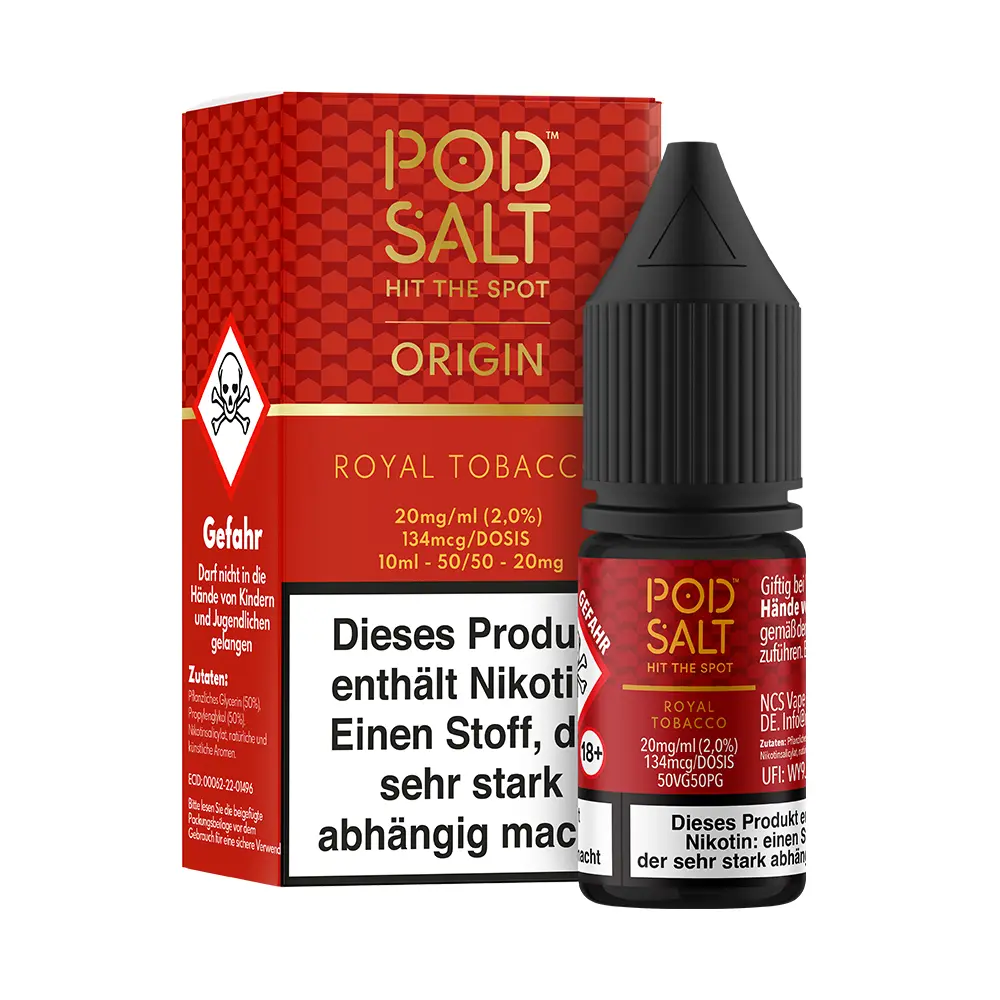Pod Salt Origin Nikotinsalz - Royal Tobacco - Liquid 20mg 10ml 