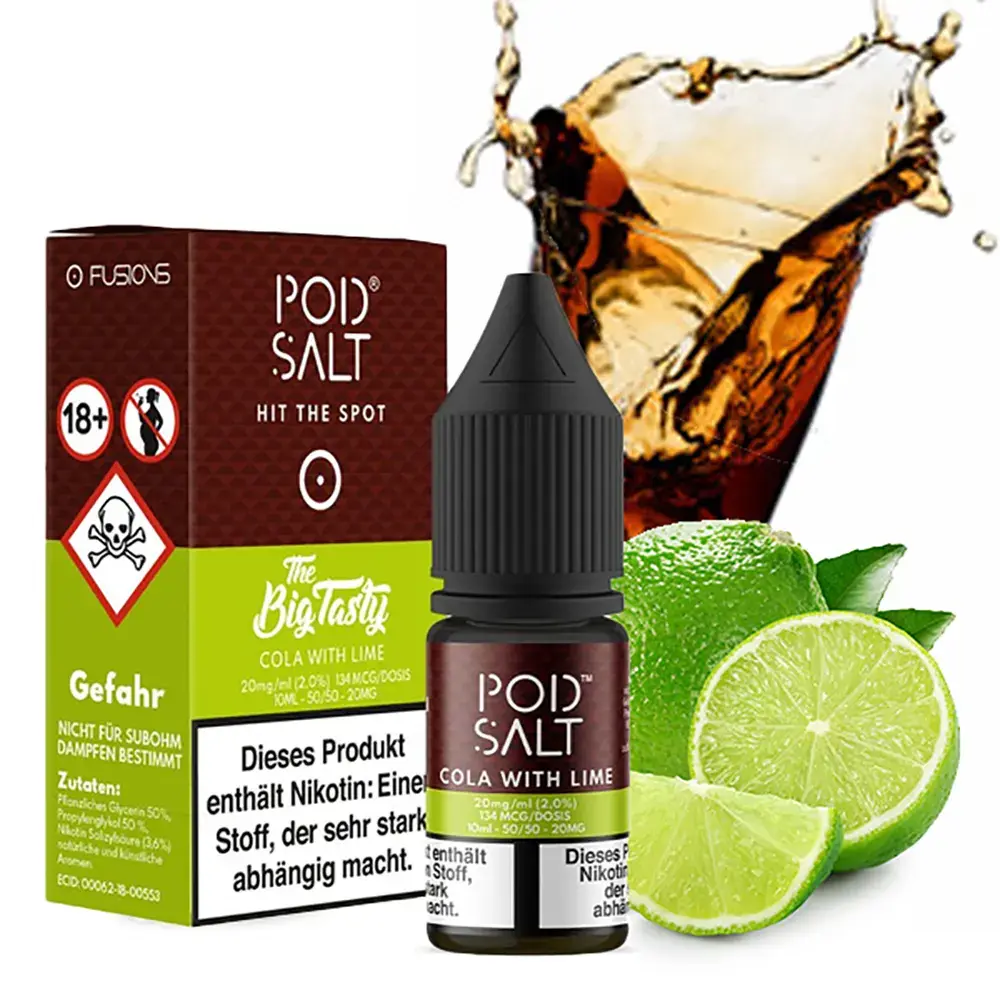 Pod Salt Fusion Cola with Lime 10ml 20mg 