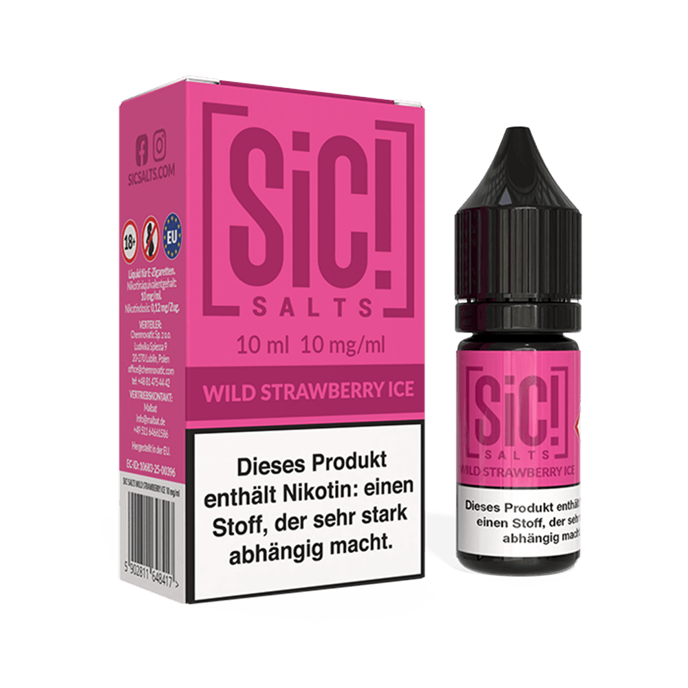 SIC Nikotinsalz - Wild Strawberry Ice -10ml Liquid 10mg