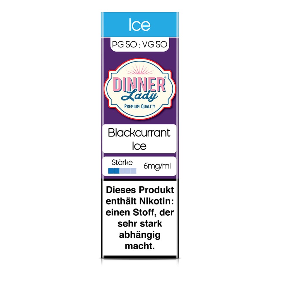 Dinner Lady Liquid - Blackcurrant Ice - 50/50 10ml 6mg 