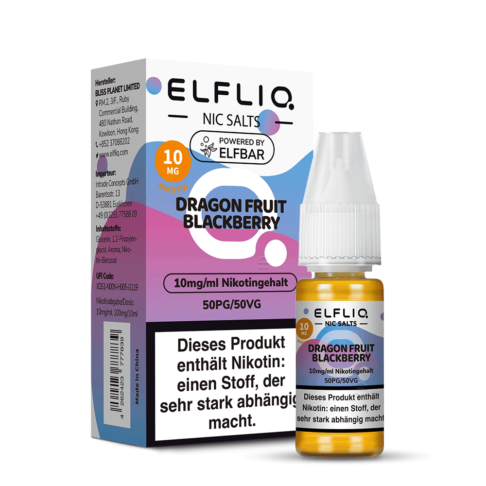 Elfliq by Elfbar Nikotinsalz - Dragon Fruit Blackberry - Liquid 10mg 10ml  D