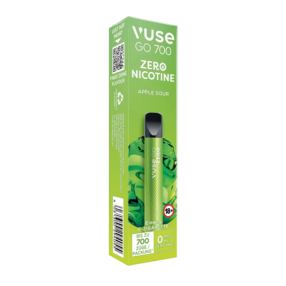 Vuse GO 700 Apple Sour 0mg Einweg E-Zigarette 