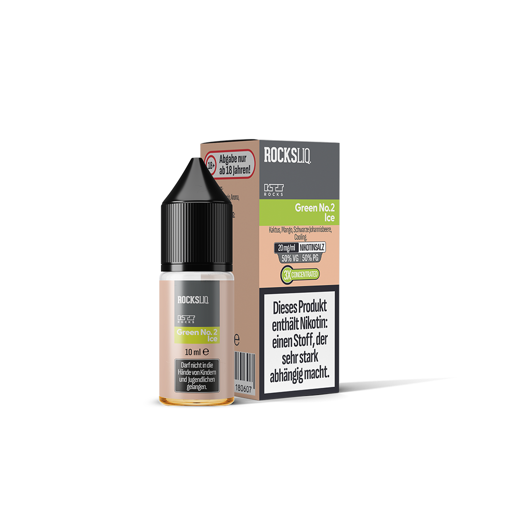 KTS Rocksliq Nikotinsalz - Green No.2 Ice - 10ml Liquid 20mg 