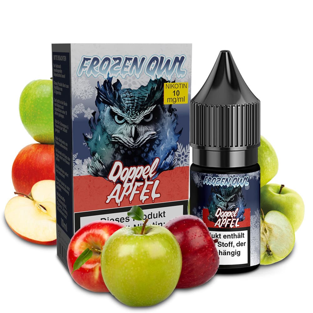 Frozen OWL Nikotinsalz - Doppelapfel - 10ml Liquid 10mg