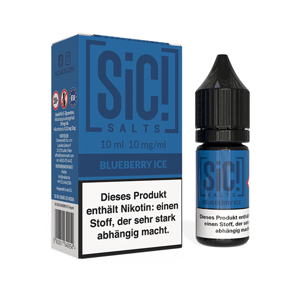 SIC Nikotinsalz - Blueberry Ice -10ml Liquid 10mg