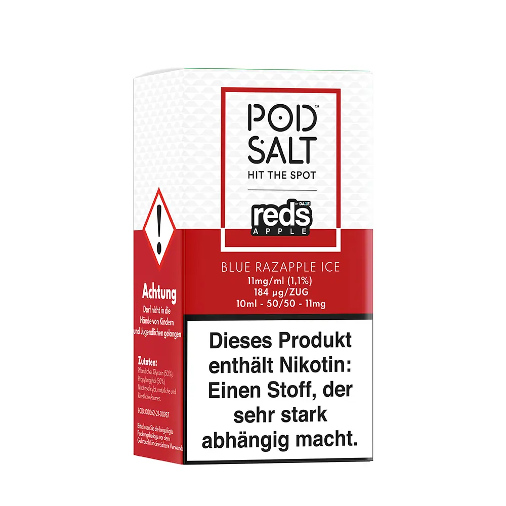 Pod Salt Fusion - Blue Razapple Ice - 10ml Liquid 11mg Nikotinsalz 