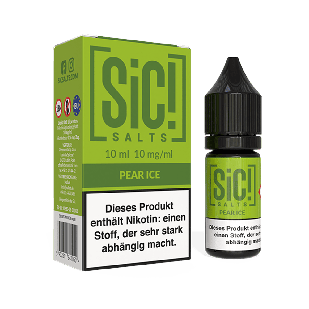 SIC Nikotinsalz - Pear Ice -10ml Liquid 10mg