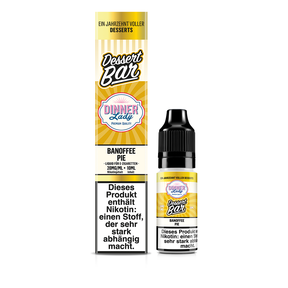 Dinner Lady Nikotinsalz - Banoffee Pie - 50/50 10ml Liquid 20mg