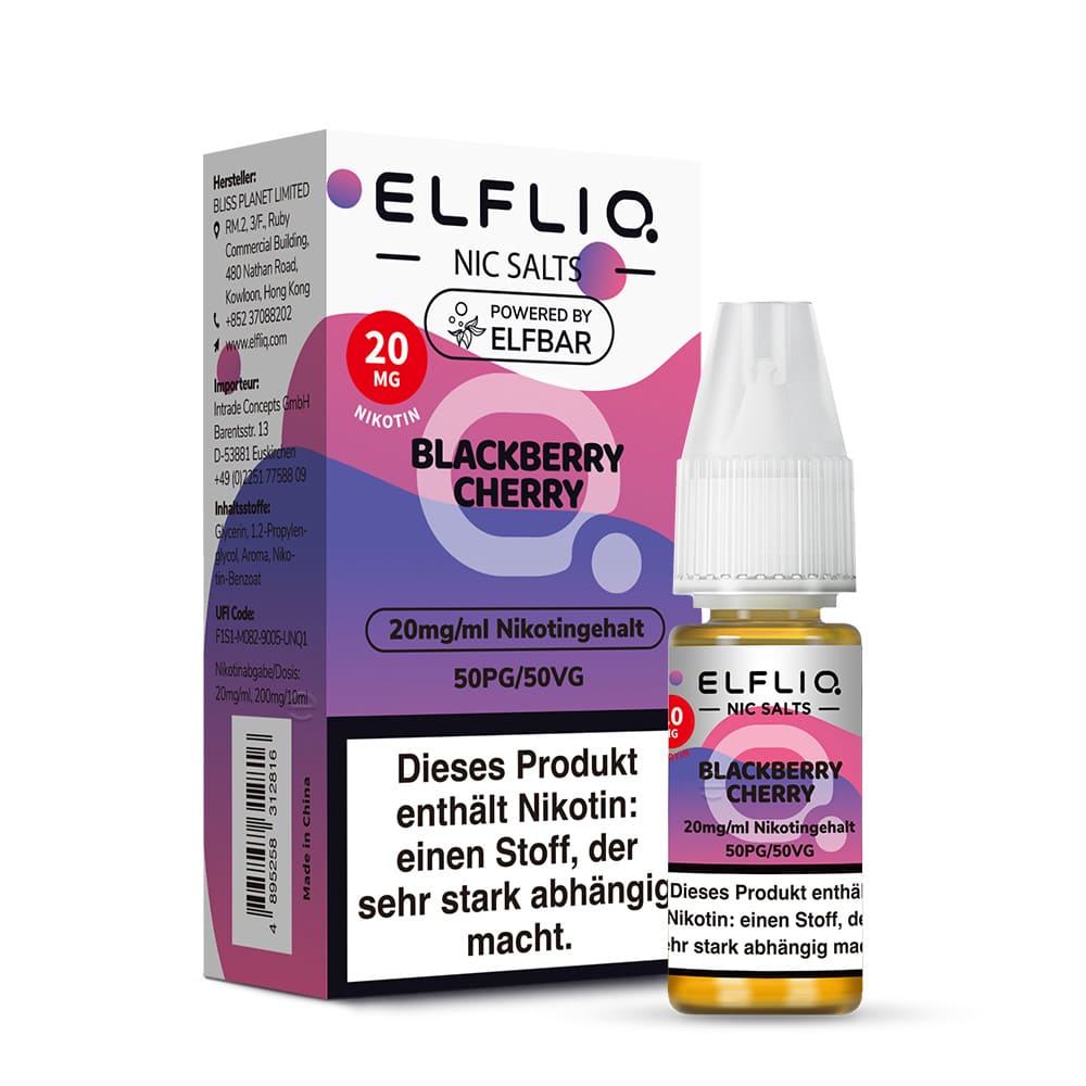Elfliq by Elfbar Nikotinsalz - Blackberry Cherry - Liquid 20mg 10ml