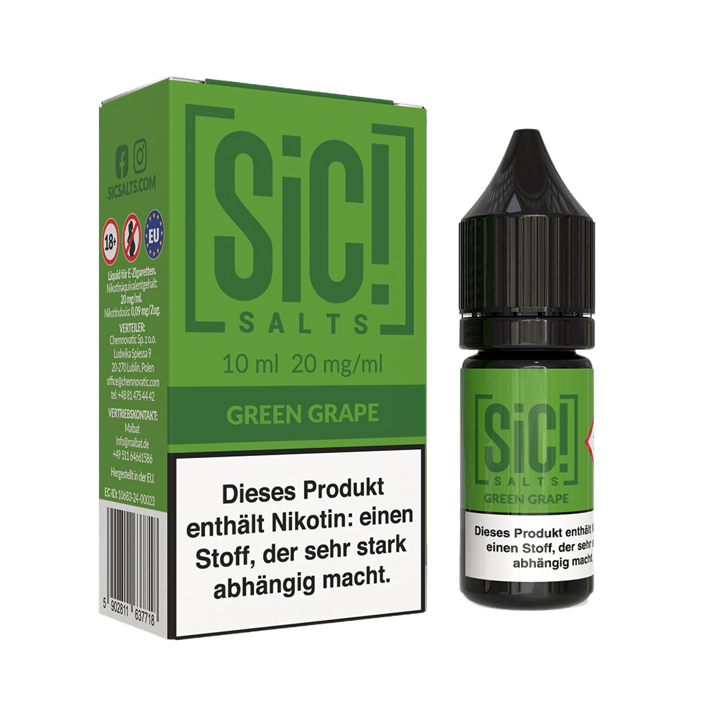 SIC Nikotinsalz - Green Grape -10ml Liquid 20mg