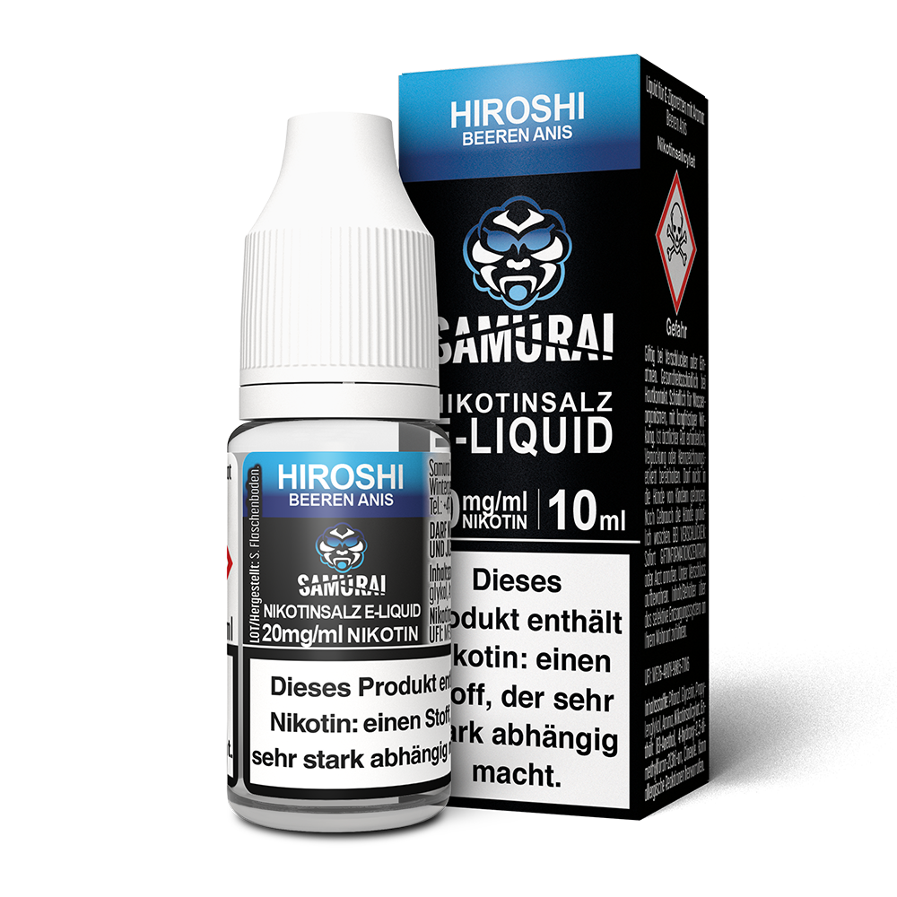 Samurai Nikotinsalz - Hiroshi Beeren Anis - Liquid 20mg 10ml 