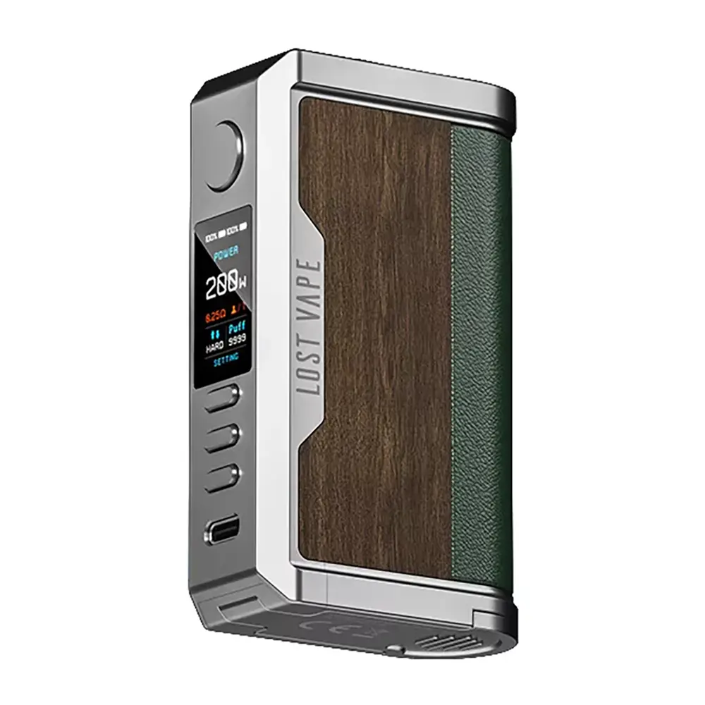 Lost Vape Centaurus Q200 Mod Silver Teak Wood