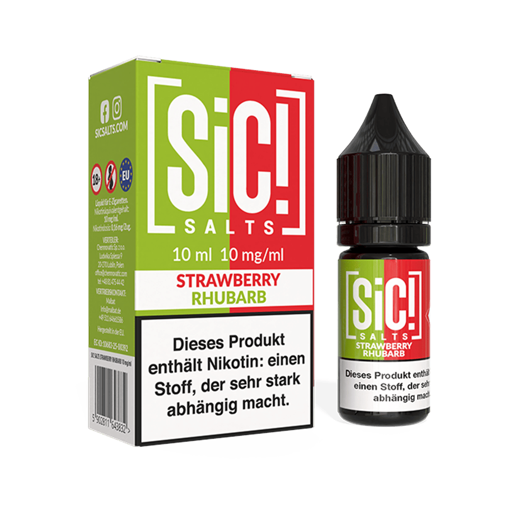 SIC Nikotinsalz - Strawberry Rhubarb -10ml Liquid 10mg