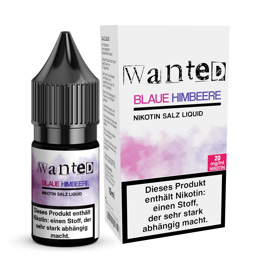 Wanted Nikotinsalz - blaue Himbeere - Overdosed 10ml Liquid 20mg  D