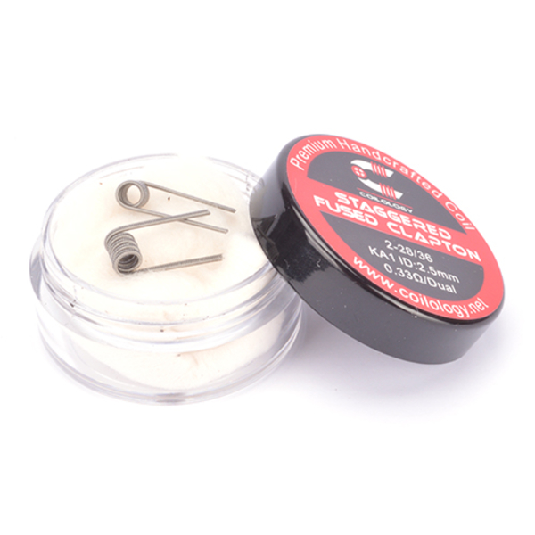 Coilology Staggered Fused Clapton 0,33 Ohm/Dual A1 (1VE=2Stk.)