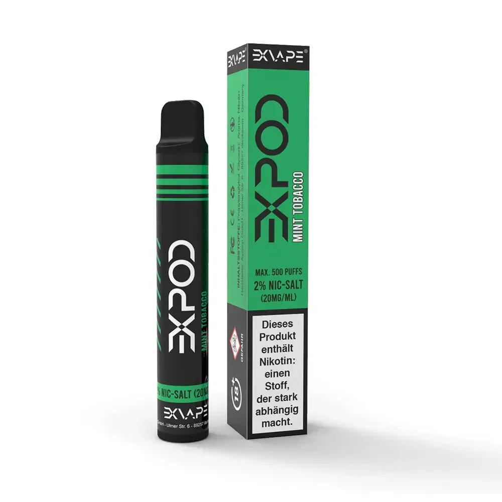 EXPOD Mint Tobacco Einweg E-Zigarette 20mg 